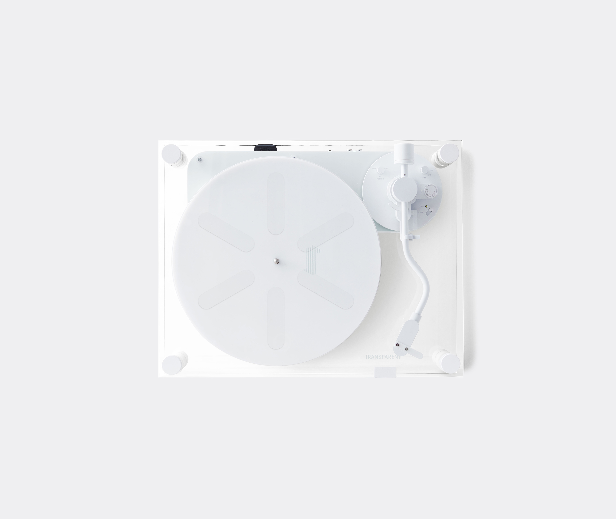 '' Turntable, White