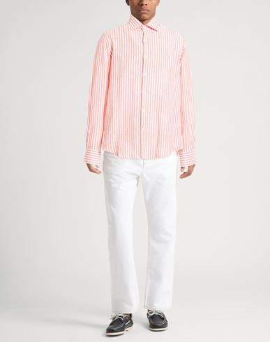 Man Shirt Salmon pink Size 15 ½ Linen