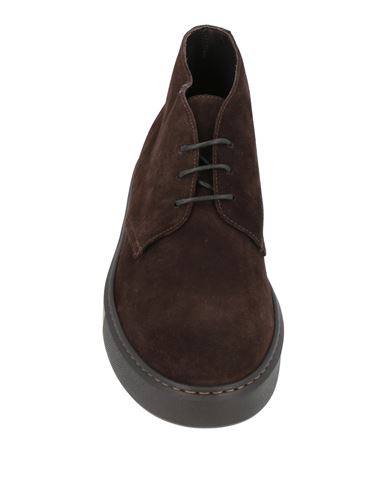 Man Ankle boots Chocolate brown Size 10.5 Leather