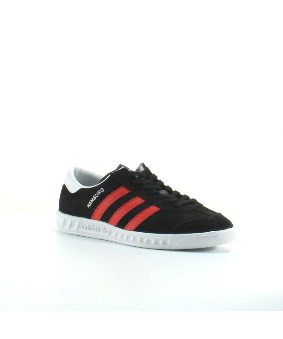 Adidas Hamburg Mens Black Trainers Leather archived