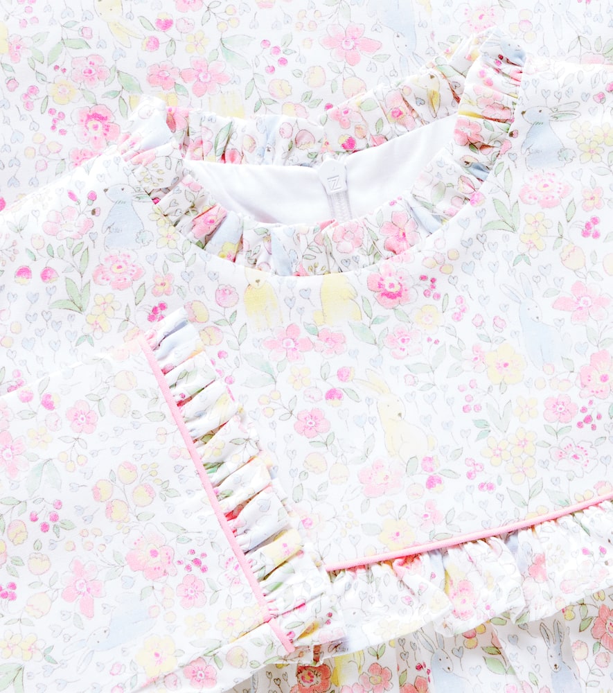 Cuadras printed ruffled cotton dress