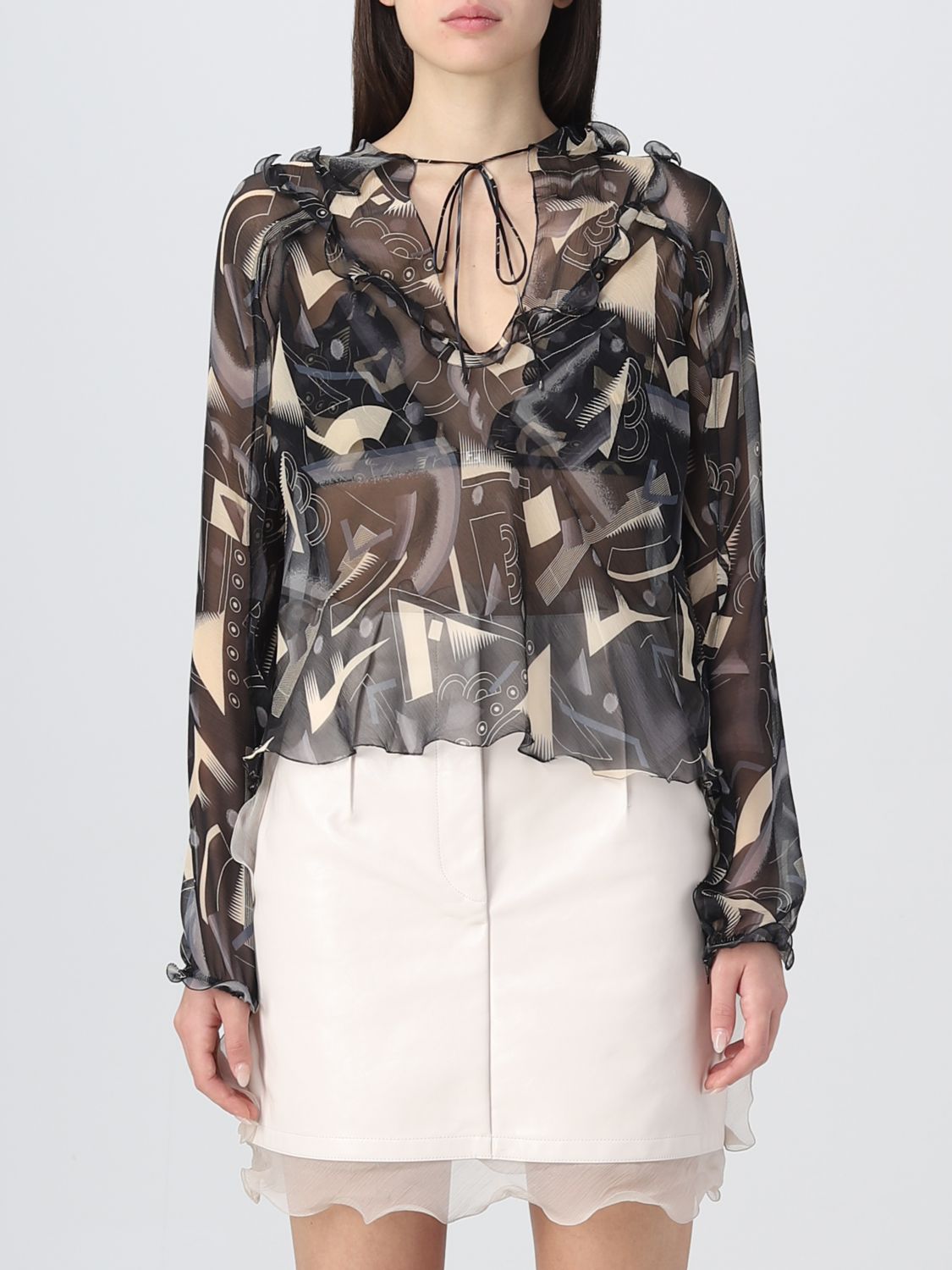 Top Woman color Black