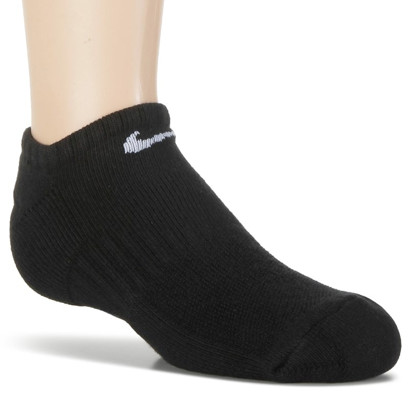 6 Pack Medium Everyday Cushioned No Show Socks (Black/White)