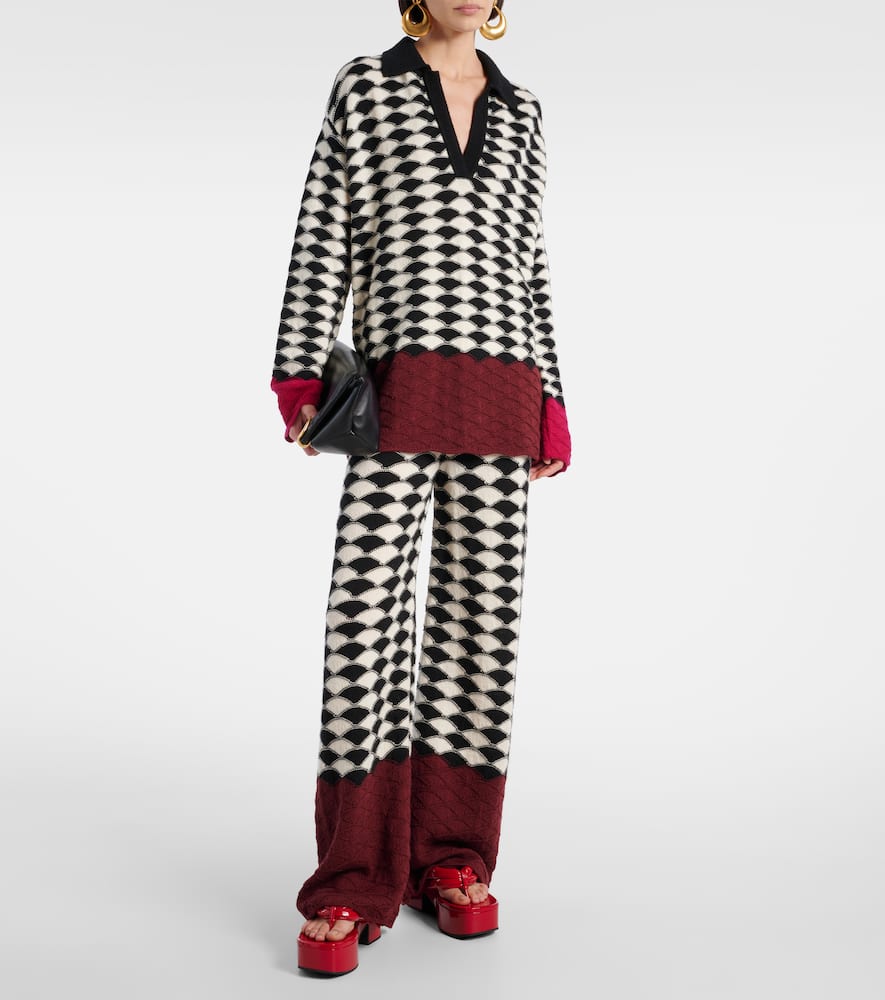 Lounge wool wide-leg pants