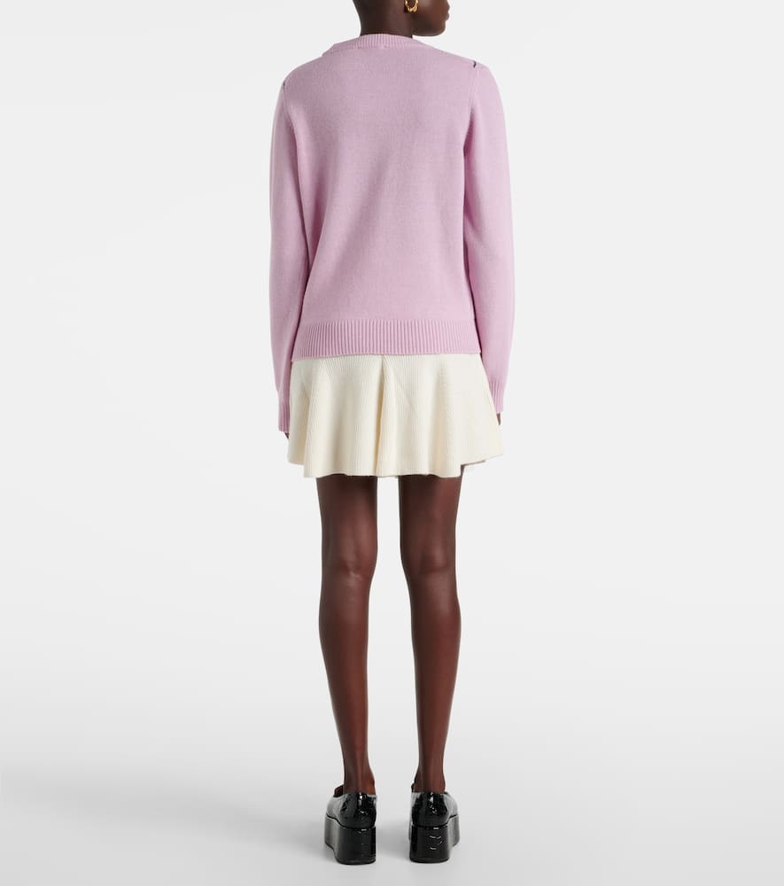 Logo intarsia wool-blend sweater