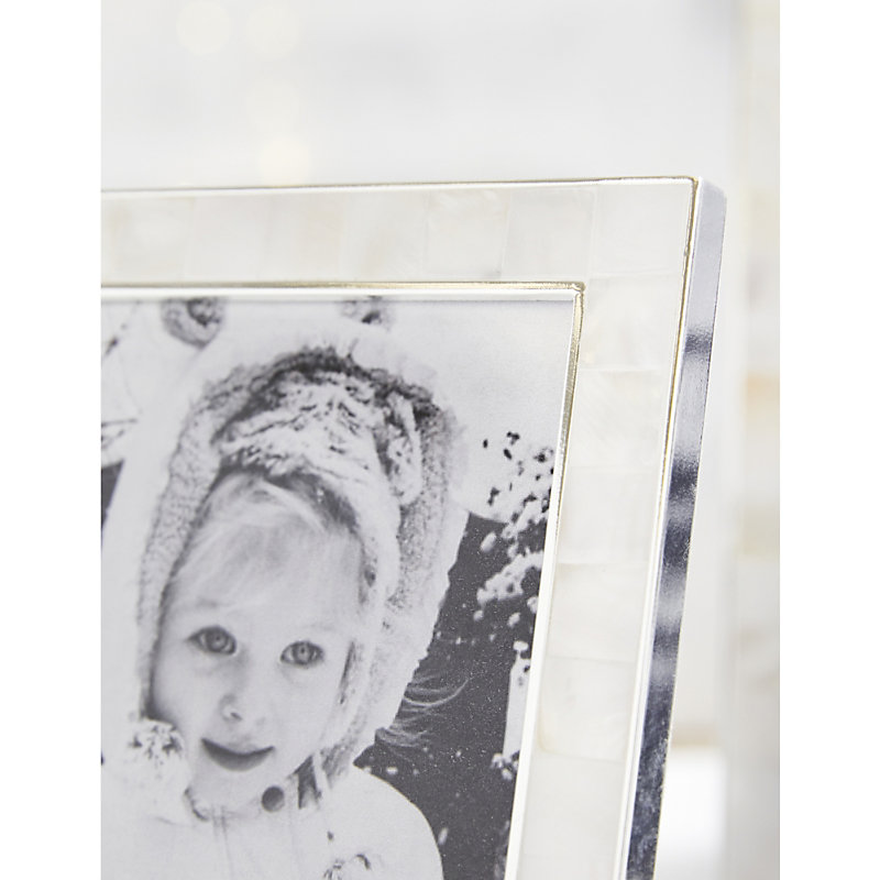 White Mother of Pearl Photo Frame 4x6” 