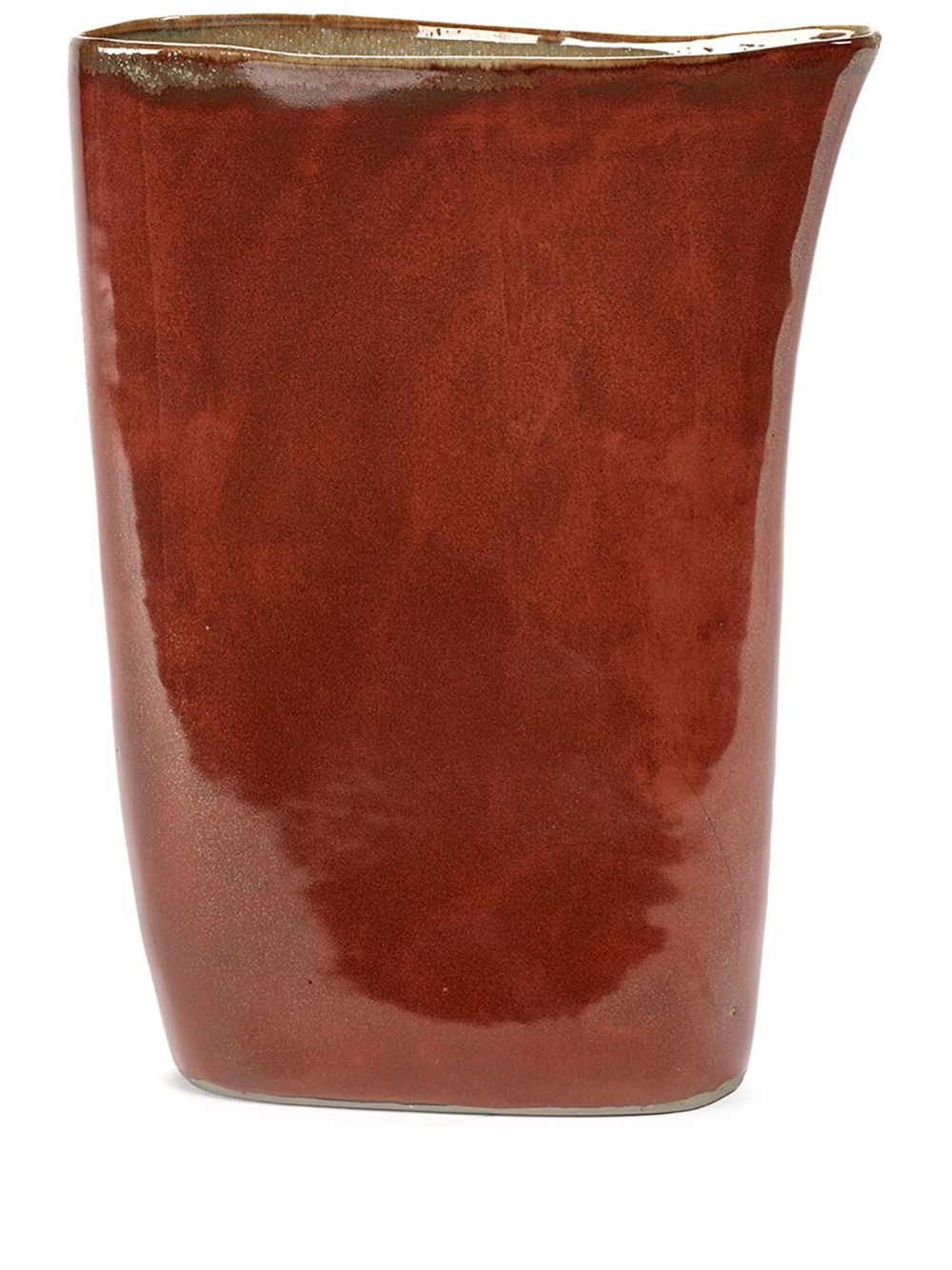 Terres de Rêves glazed-finish vase (33cm) - Red
