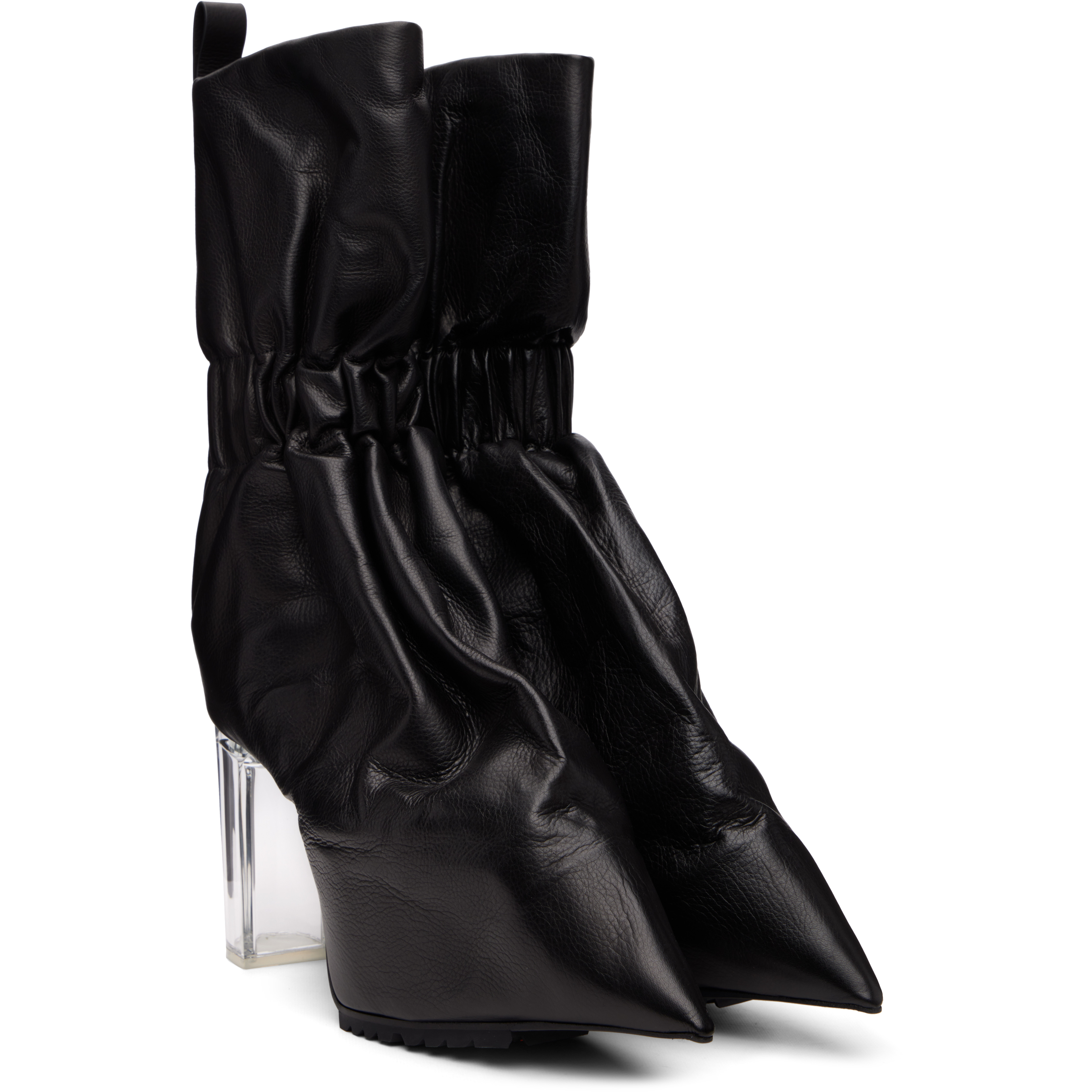 Black Temple Pull-On Cuffed Taquito Boots