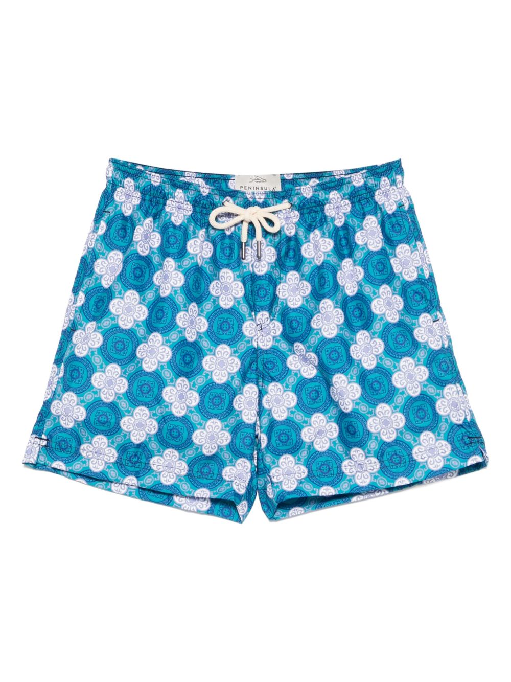Graphic-print swim shorts - Blue