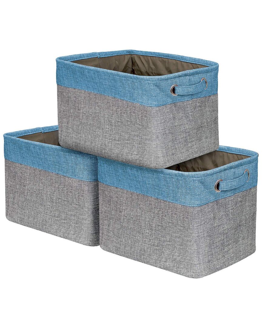 Set of 3 Twill Storage Basket Set