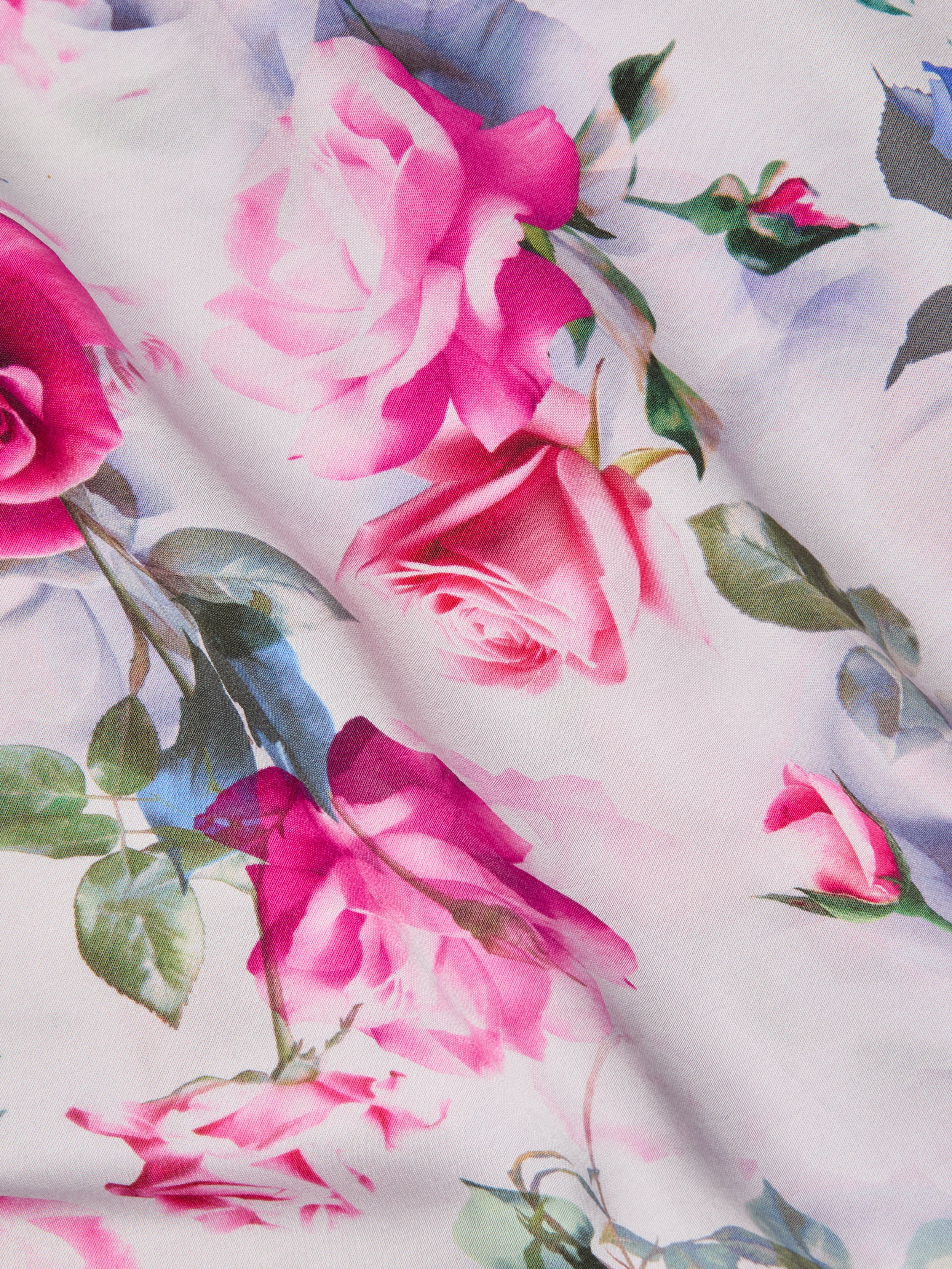 Akiya Satin Maxi Dress In Pink Multi Water Rose