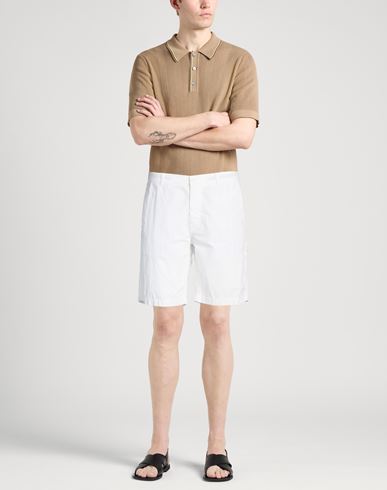 Man Shorts & Bermuda Shorts White Size 38 Cotton