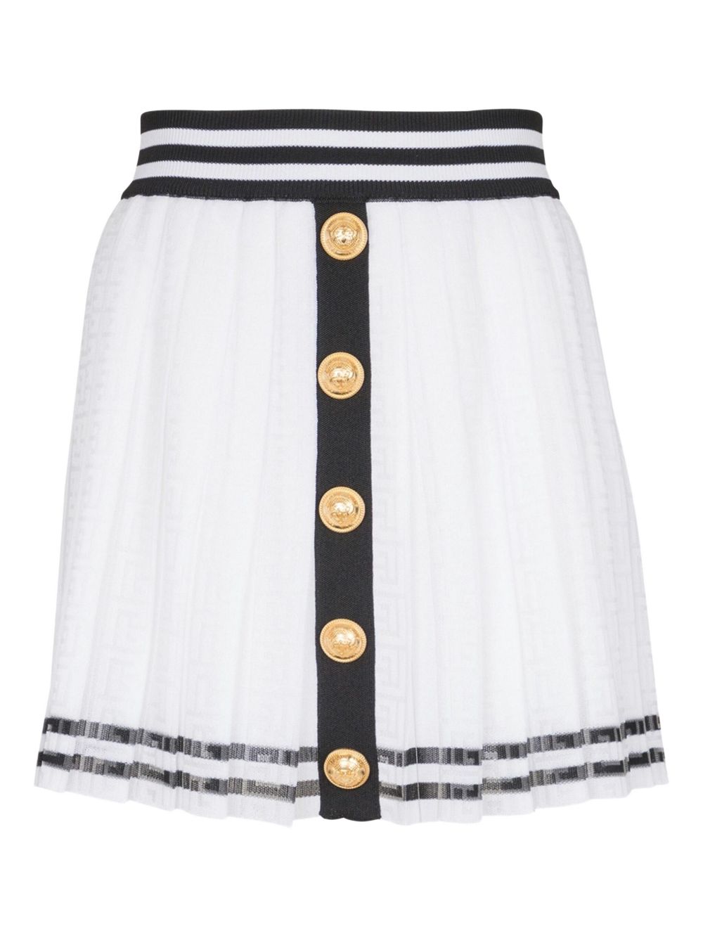 Pleated mini skirt - White