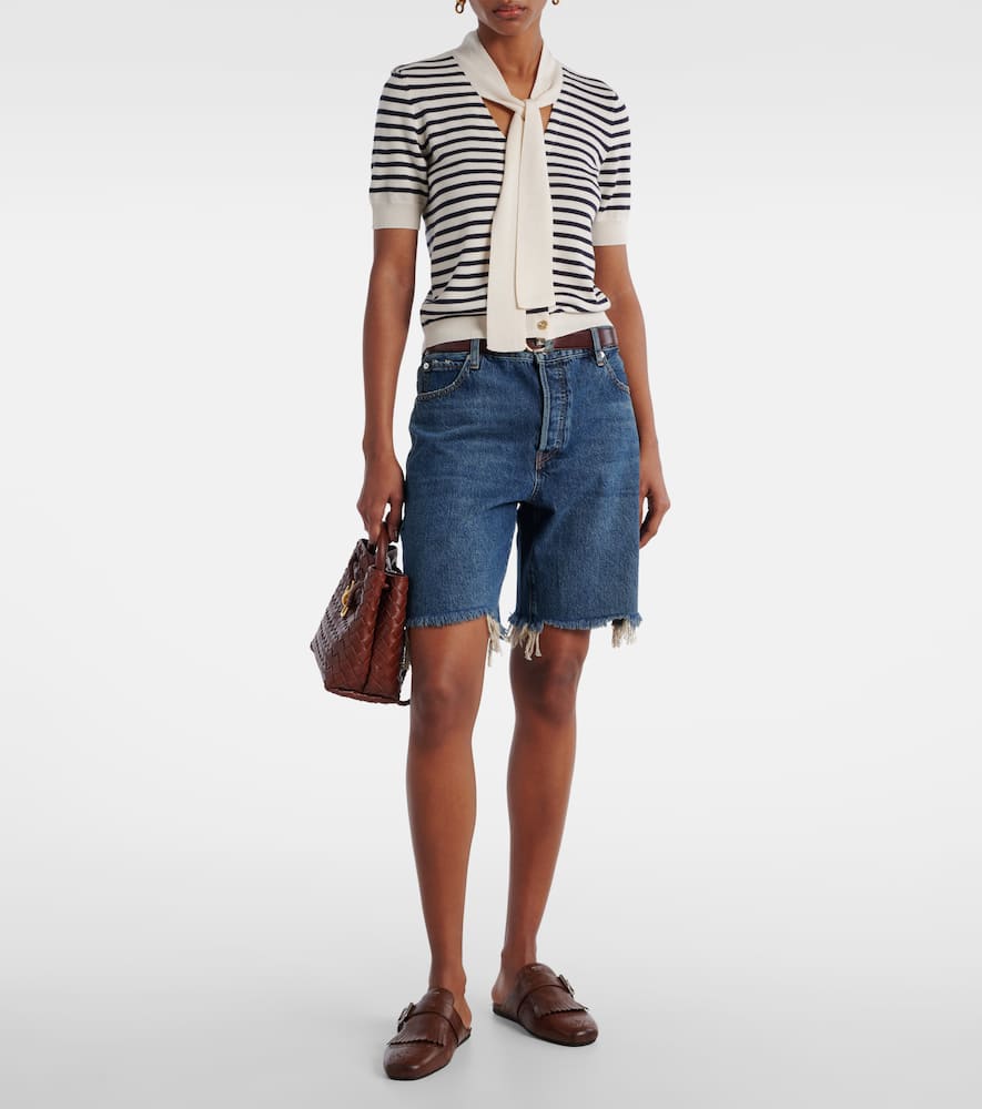 The Sailor striped tie-neck sweater