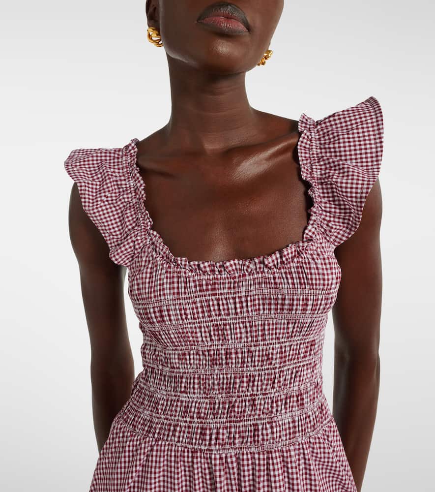 Eudora shirred cotton-blend maxi dress