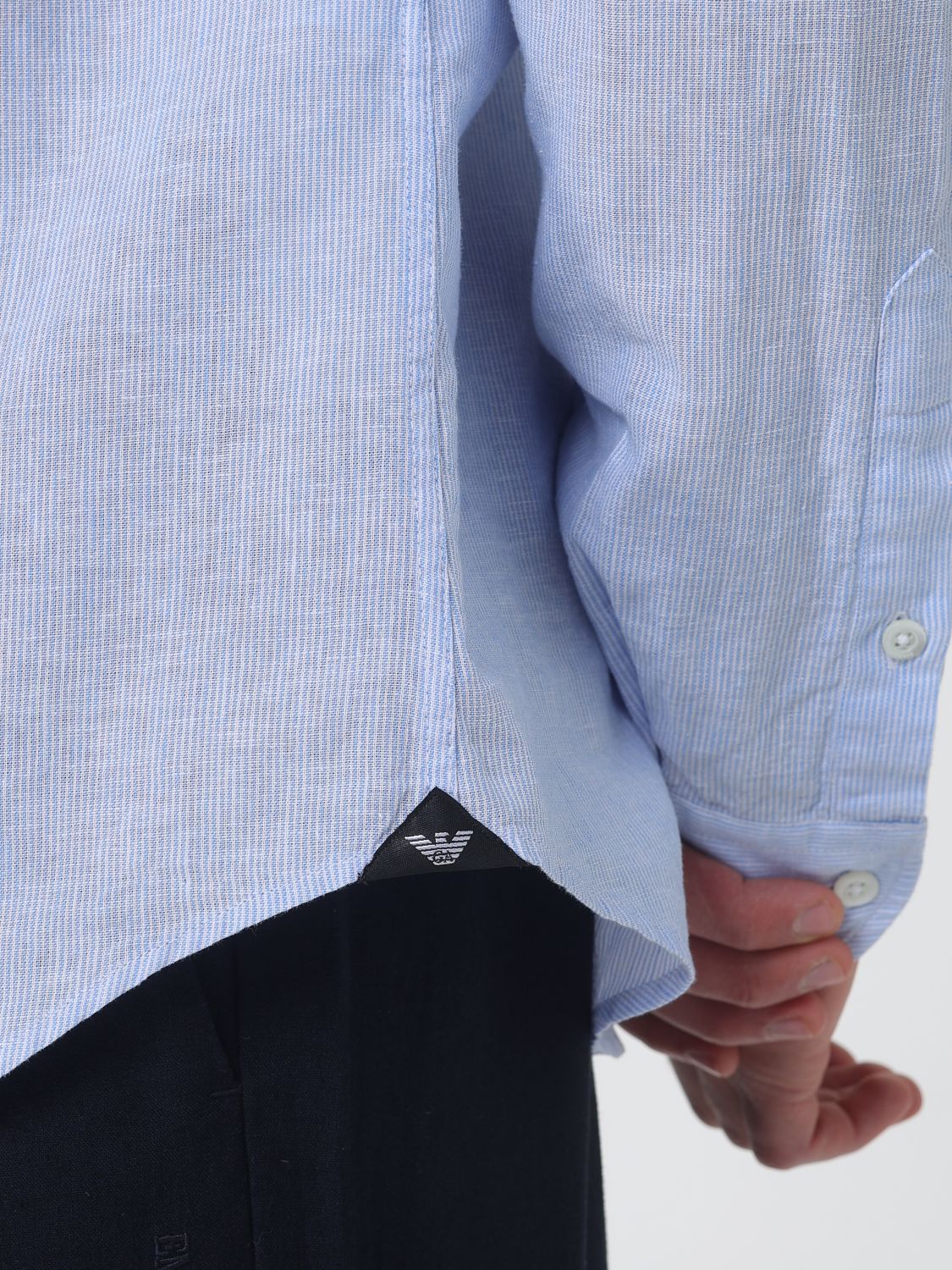 Shirt Men color Gnawed Blue