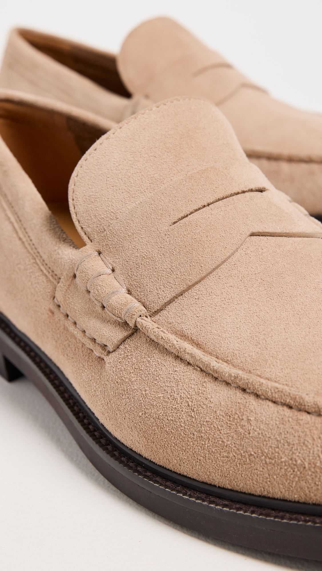Pinch Prep Penny Loafers Ch Birch Beige Suede/Ch Dark