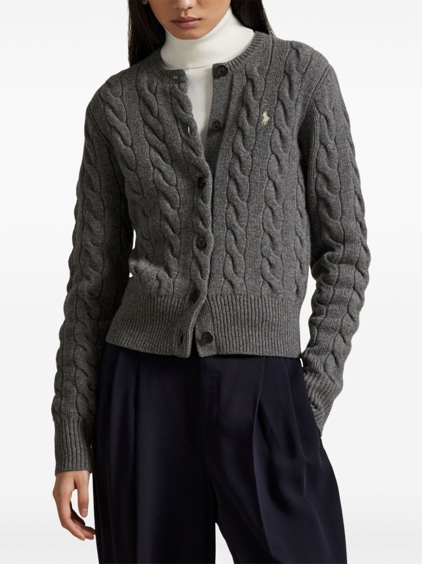 Grey Braided cardigan