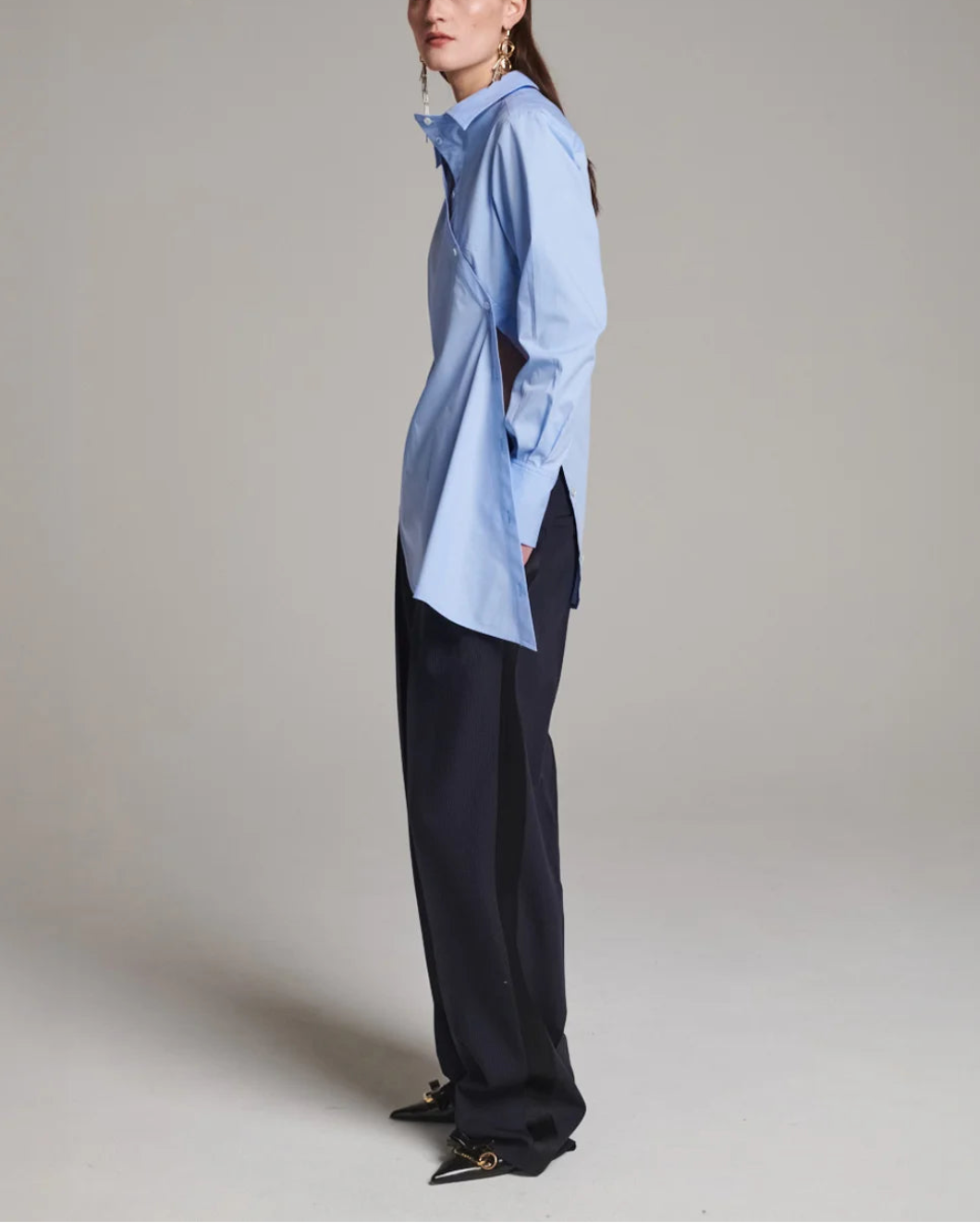 Twisted Cotton Light Blue Shirt