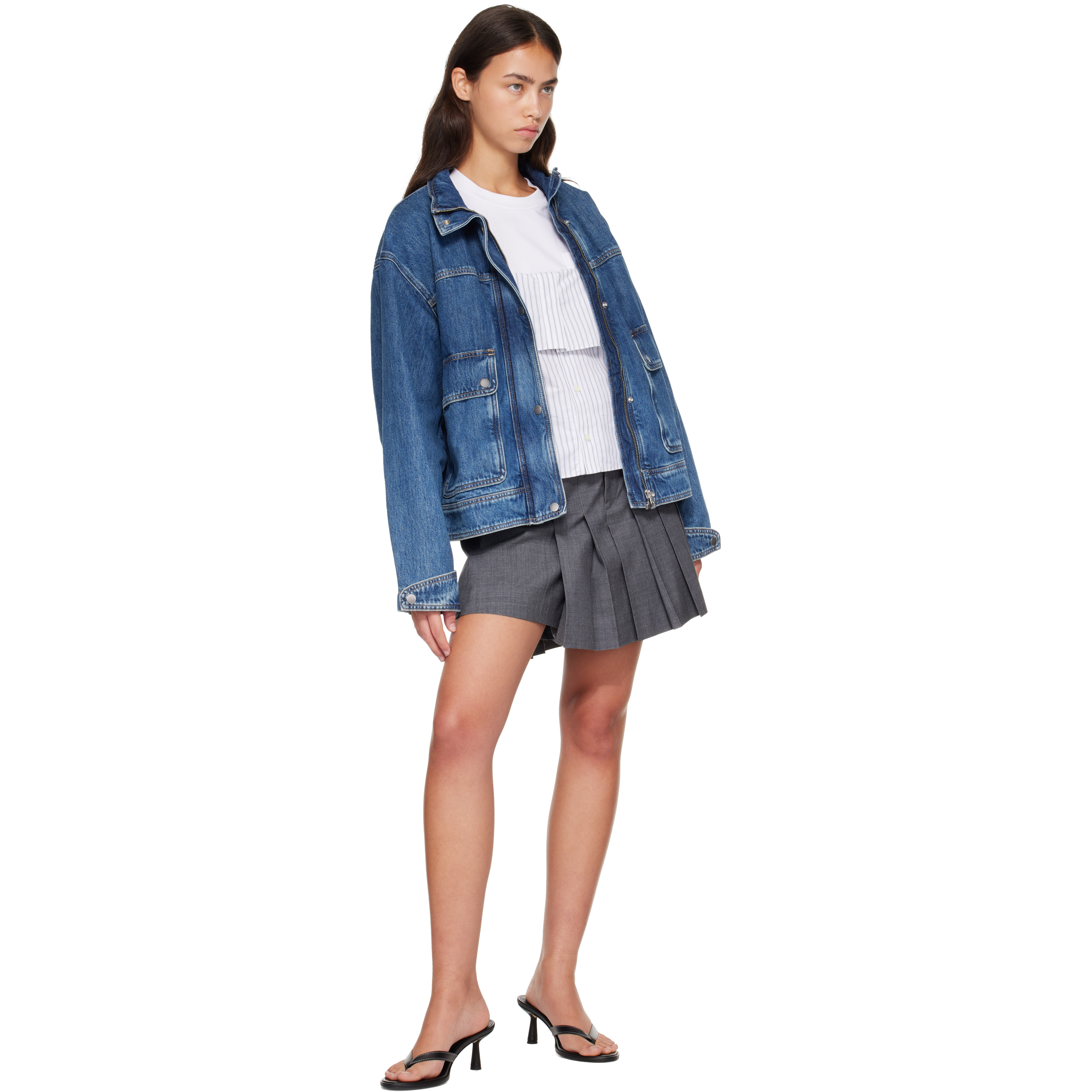 Gray Suiting Skort