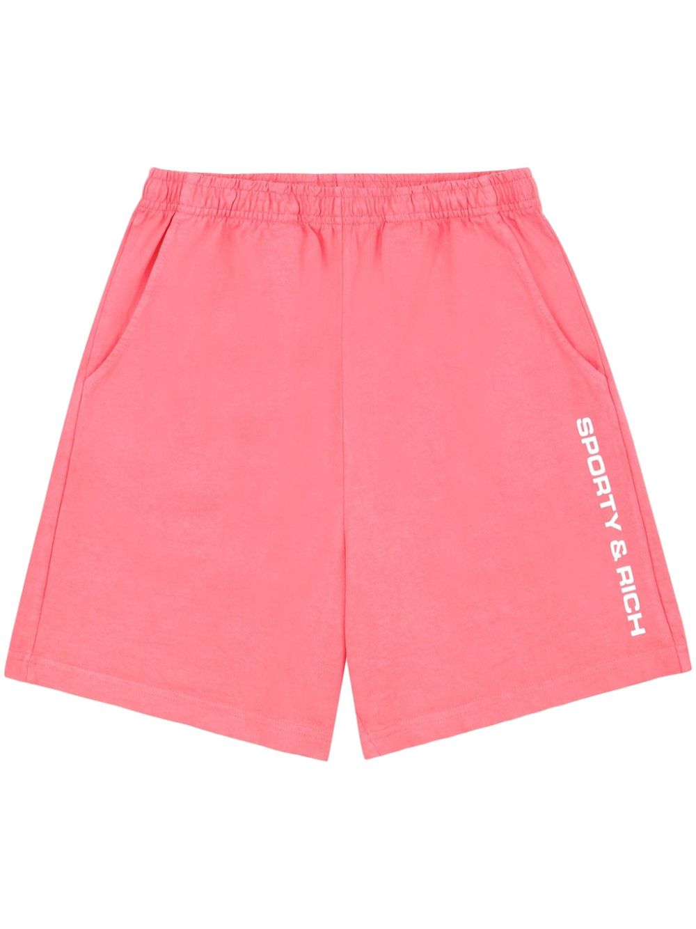 Logo-print cotton trousers - Pink