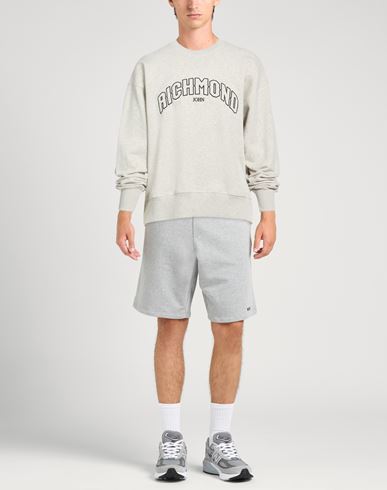Man Sweatshirt Light grey Size L Cotton
