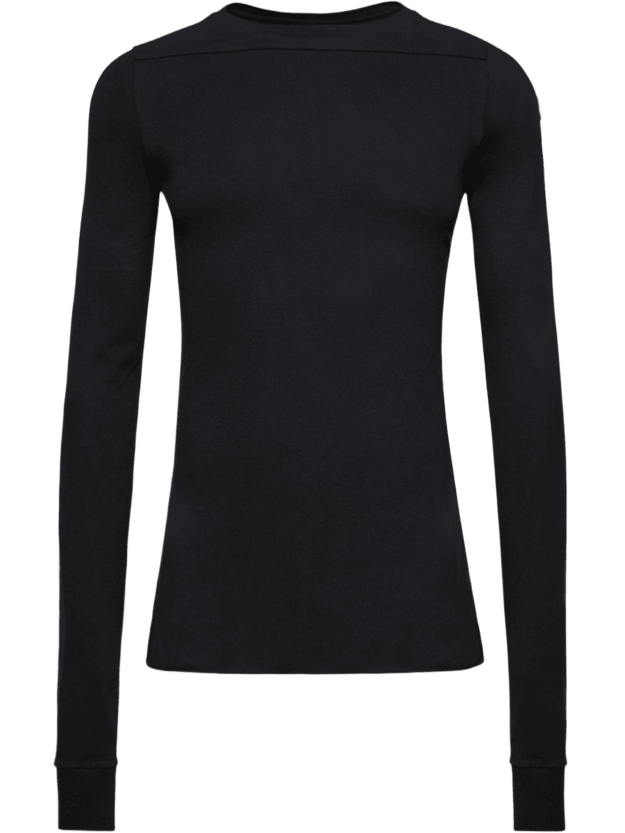 Long-Sleeve Slim-Fit Crewneck with Embroidered Logo Patch