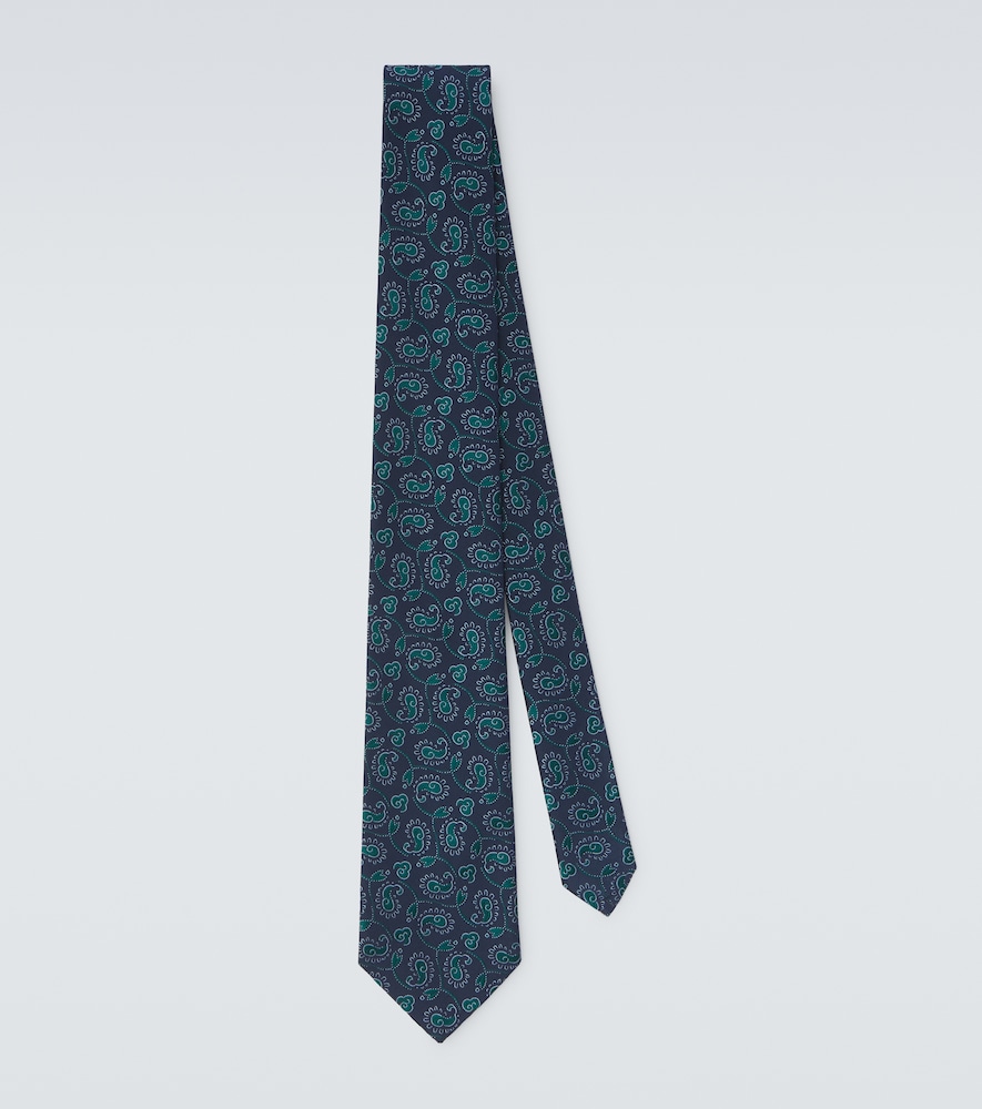 Silk paisley jacquard tie