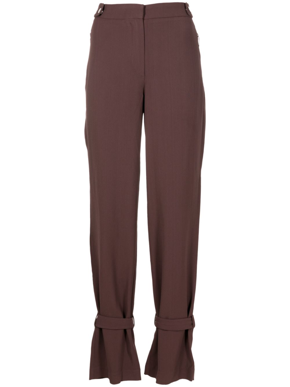 Abigail crepe trousers - Brown