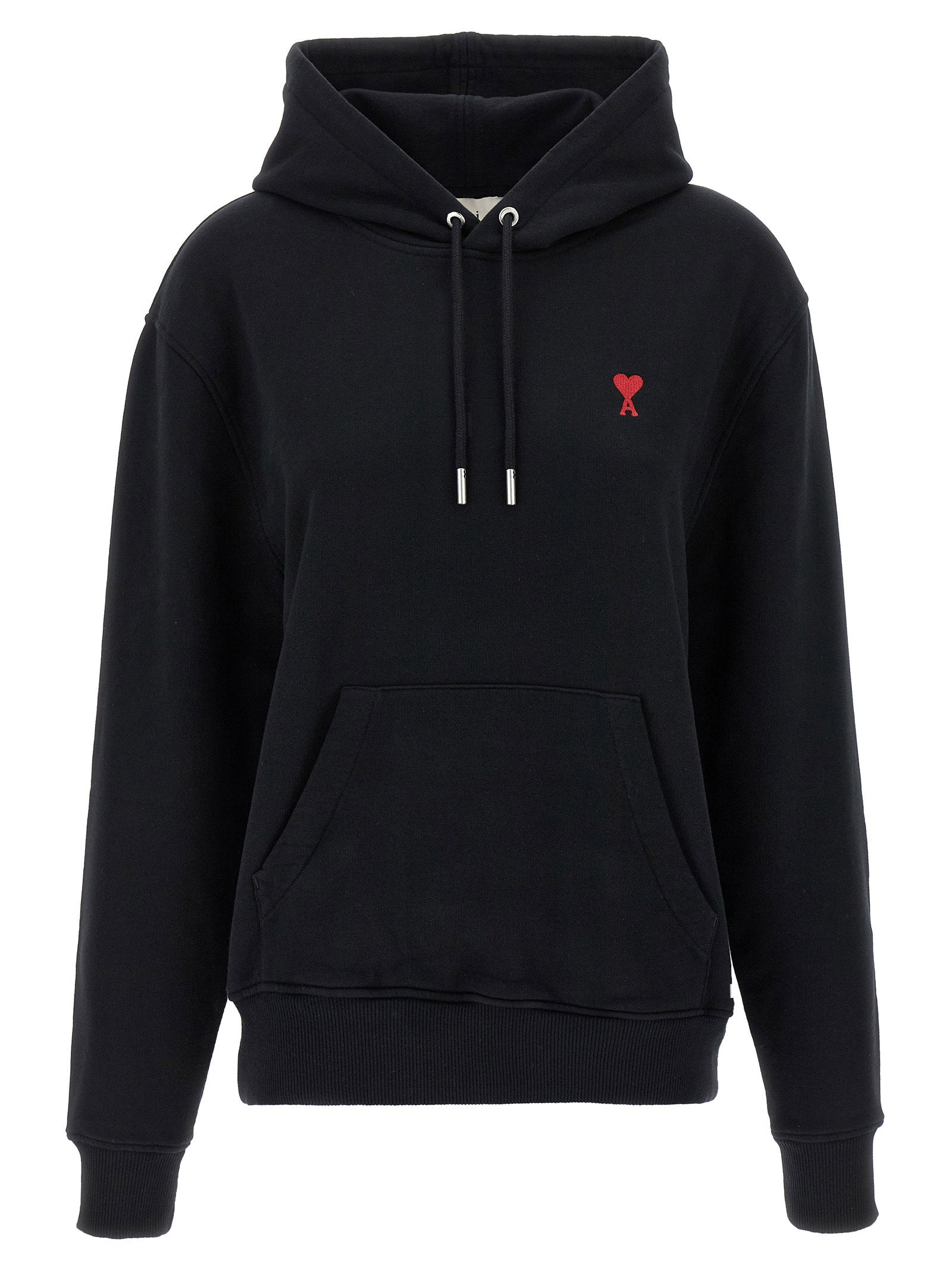 Embroidered Logo Hoodie — Black