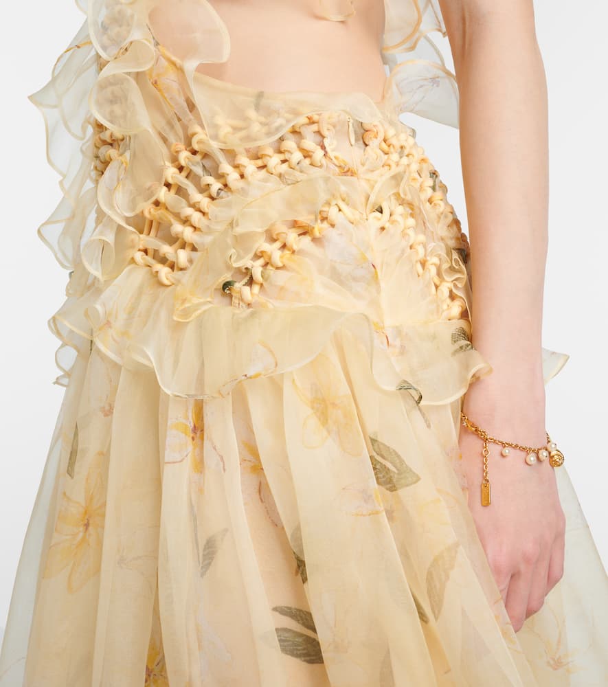 Balance ruffled silk organza maxi dress