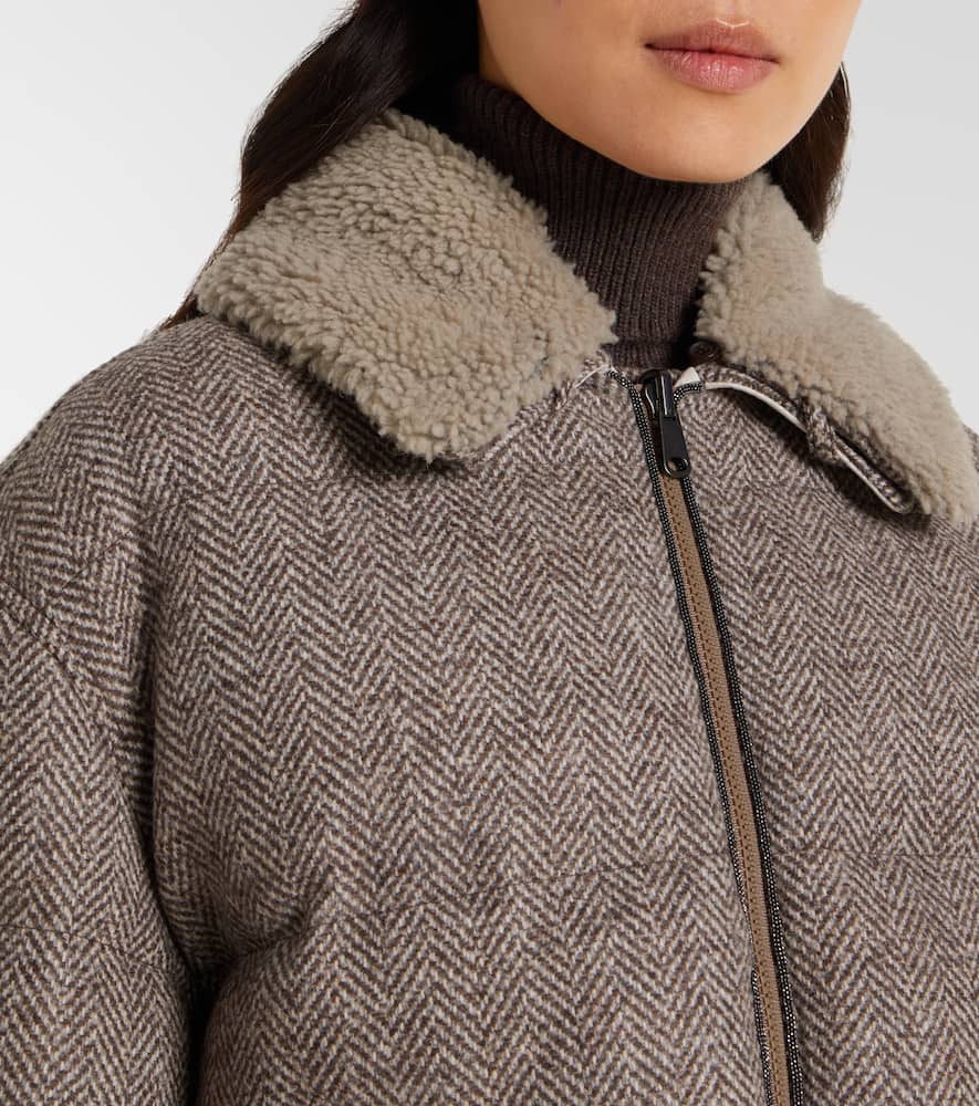 Wool-blend down jacket