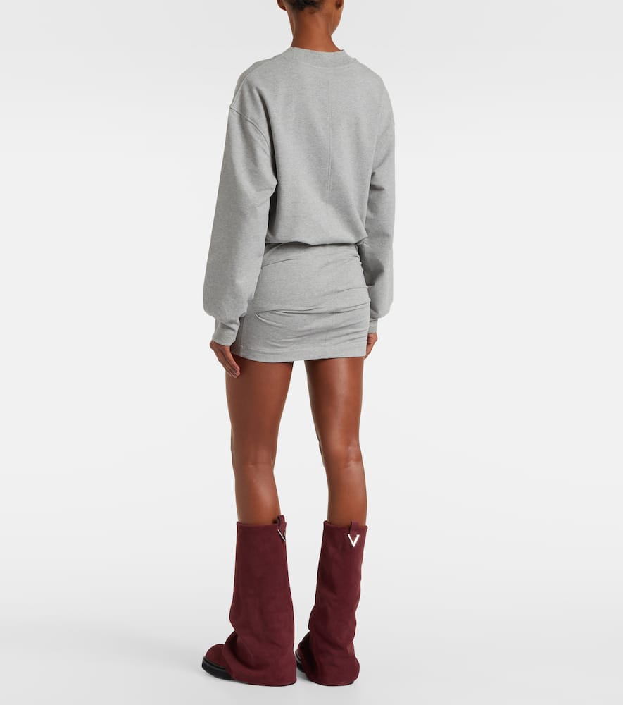 Cotton-blend jersey sweatshirt dress