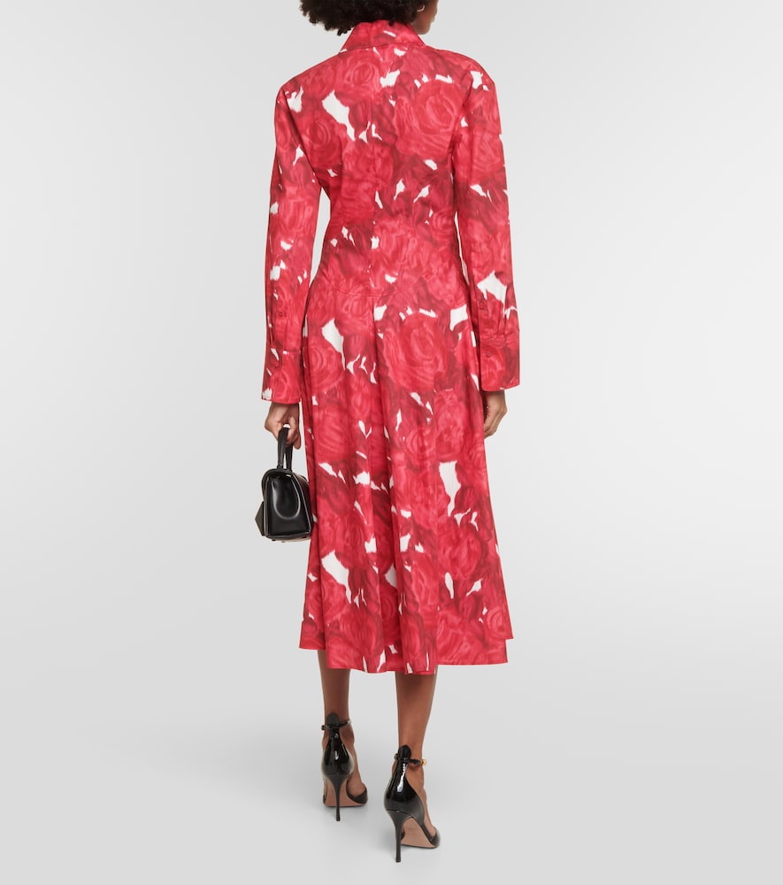 Floral cotton shirt dress
