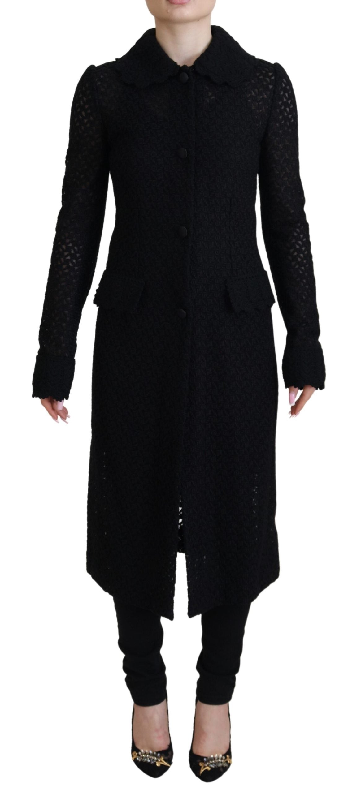 Button-Down Knit Blazer — Black