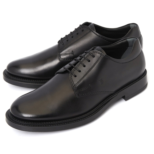 Debossed logo Derby shoes - Black