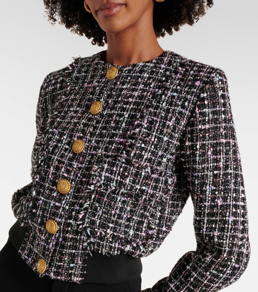Tweed bomber jacket
