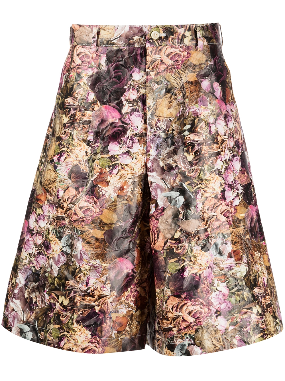 Graphic-print tailored shorts - Multicolour
