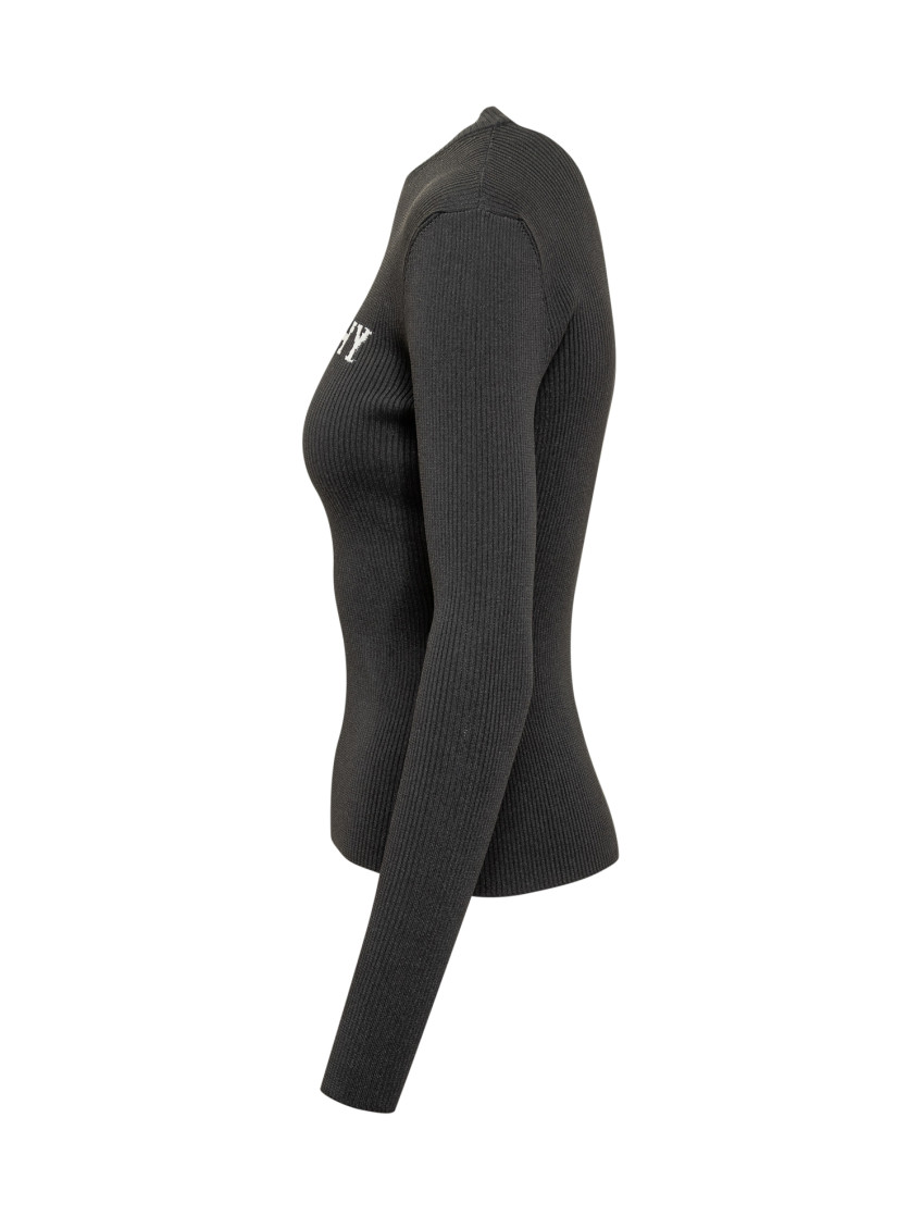 Black Logo Crew Neck Sweater