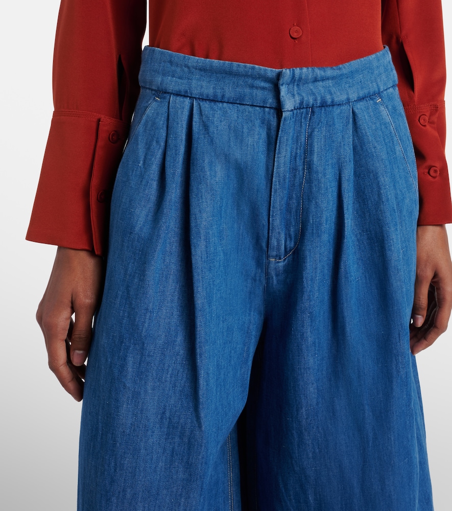 Nastro cropped wide-leg jeans