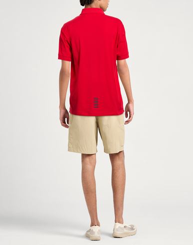 Man Polo shirt Red Size S Cotton, Elastane
