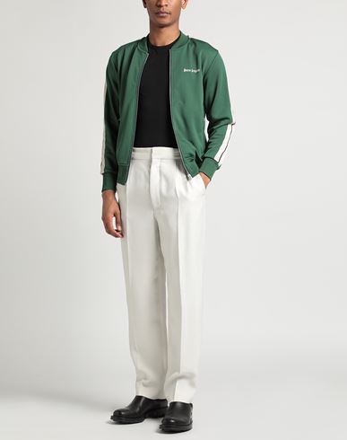 Man Sweatshirt Green Size L Polyester, Elastane