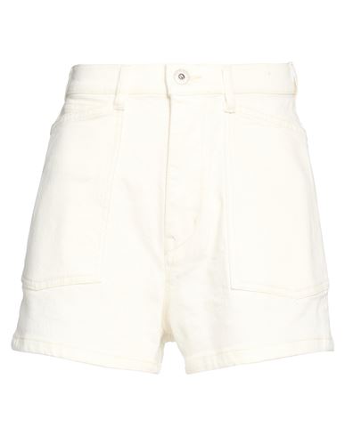 Woman Denim shorts Ivory Size 26 Cotton, Elastane
