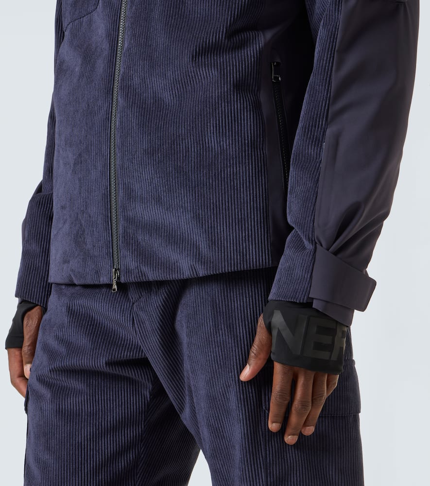 Cobe-D down-paneled ribbed-knit ski jacket