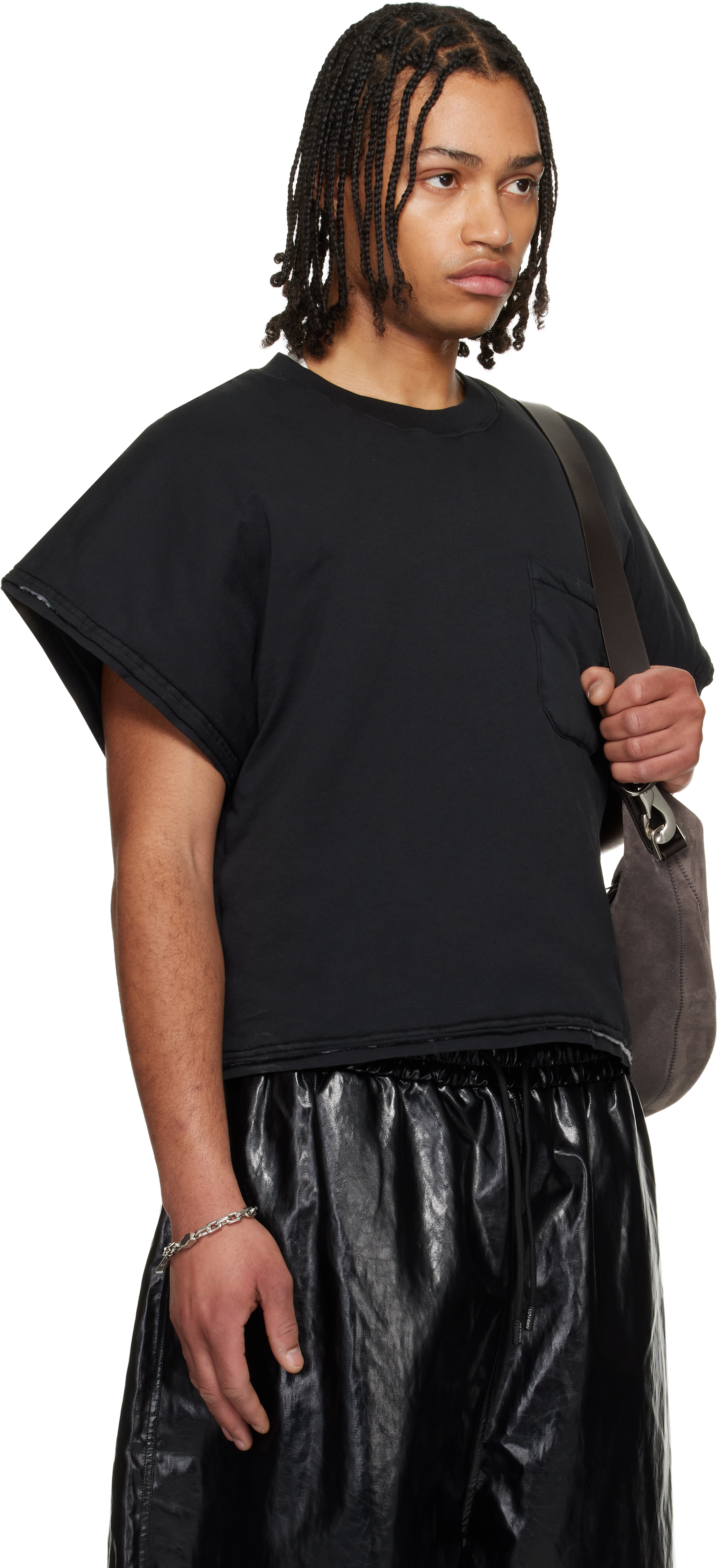 Black Wadded Pocket T-shirt