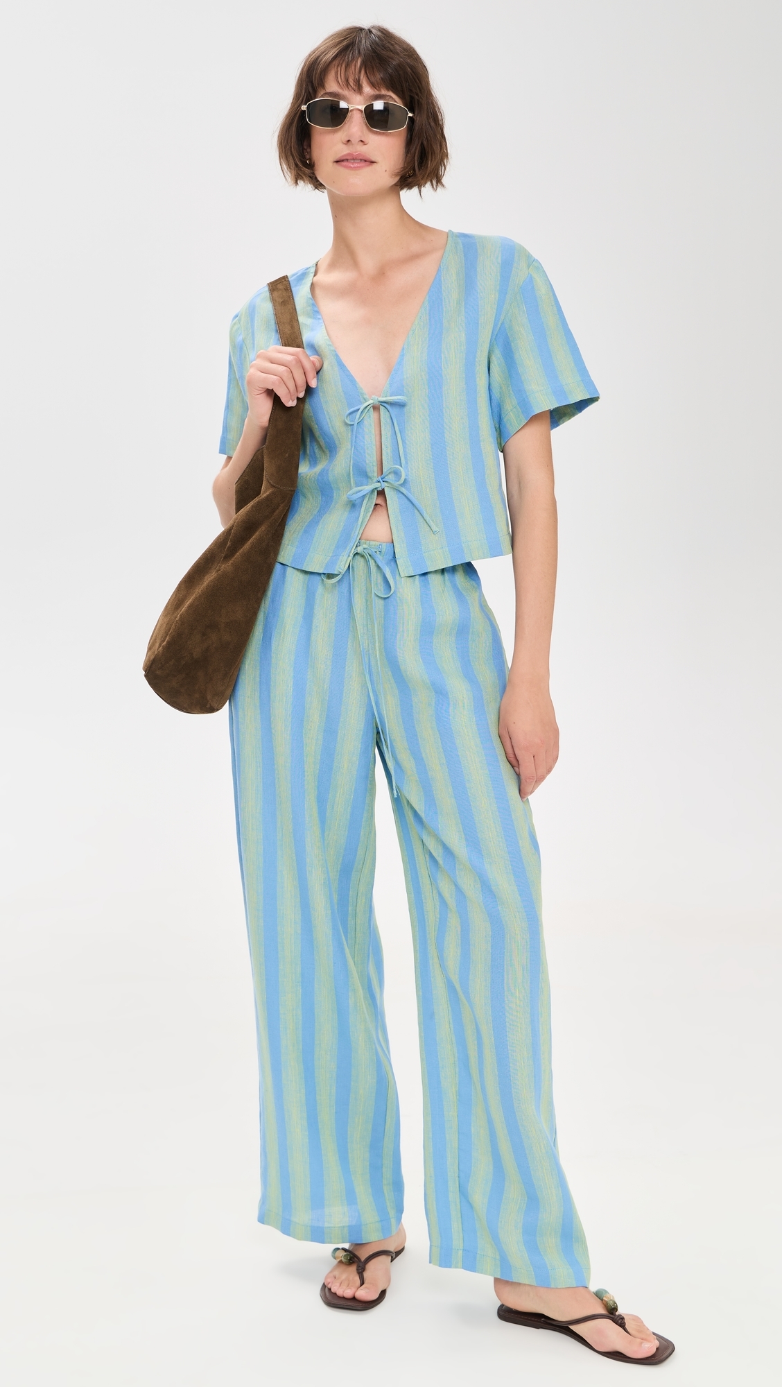Mateo Linen Pants Seaport Stripe