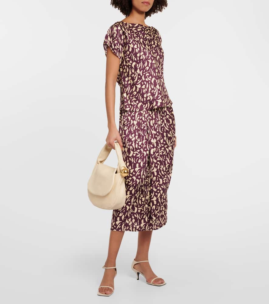 Devi printed satin top