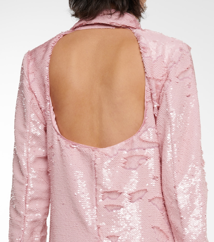 Ganni Sequined shirt dress