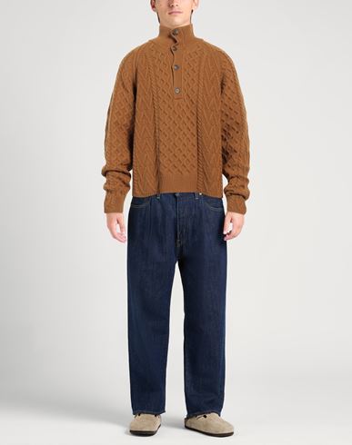 Man Turtleneck Camel Size L Wool, Polyamide