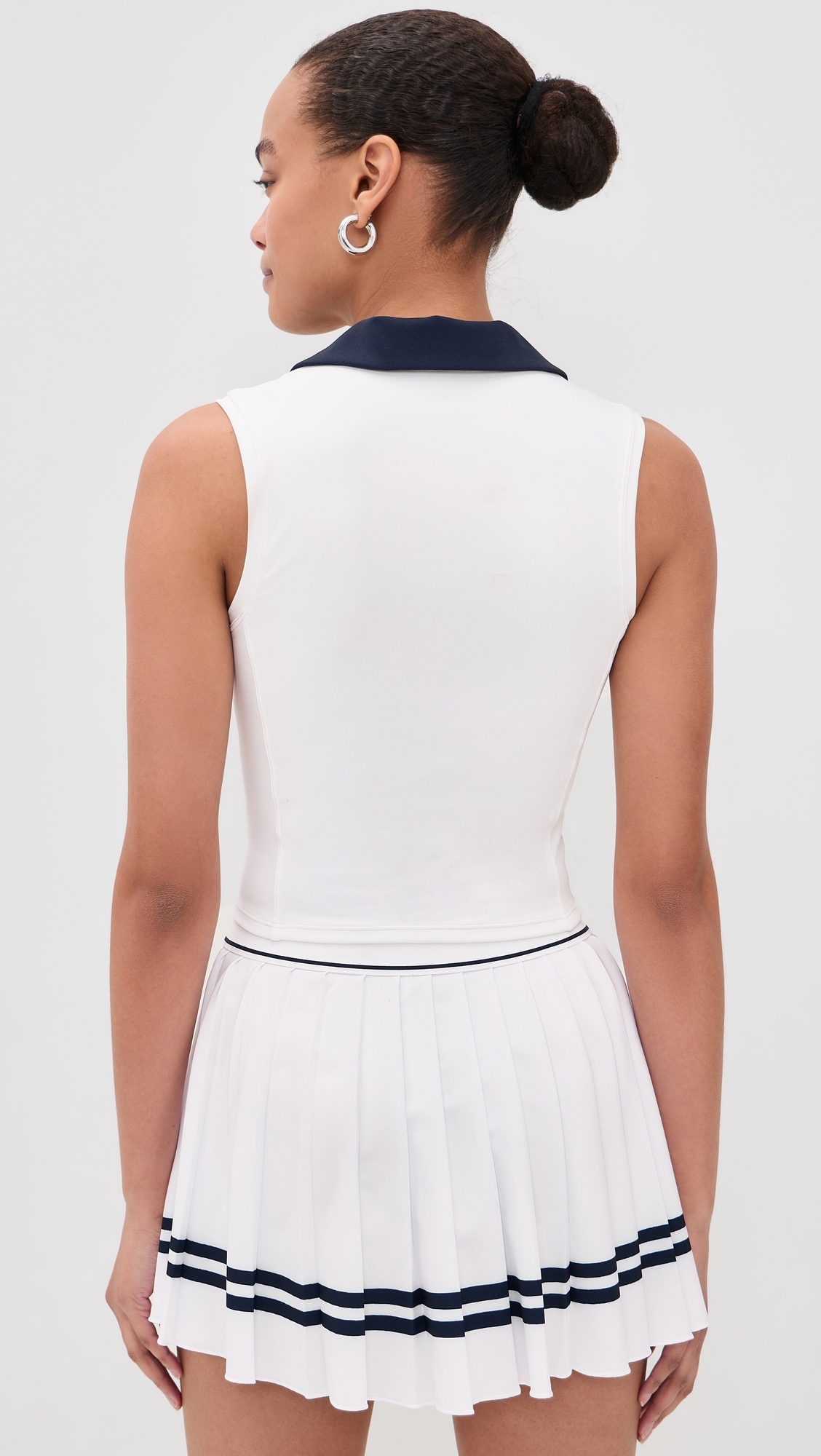 SRC Sports Polo Vest White/Dark Navy